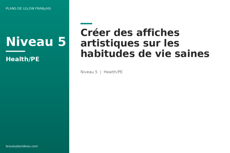Créer des affiches artistiques sur les habitudes de vie saines