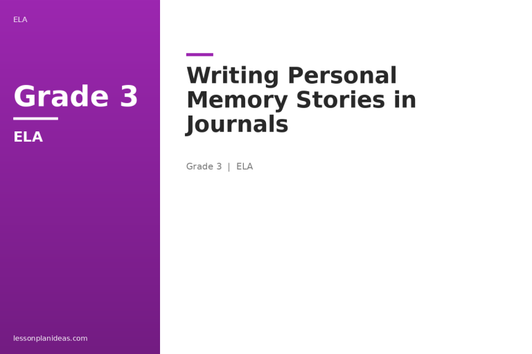 Writing Personal Memory Stories in Journals