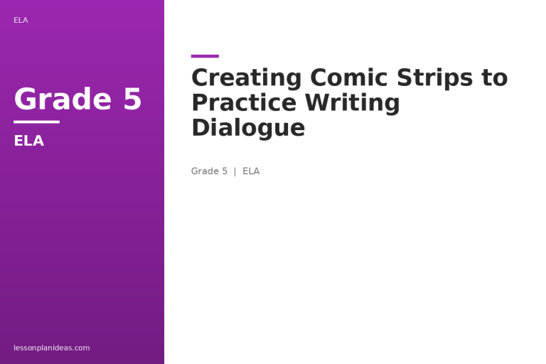 Creating Comic Strips to Practice Writing Dialogue