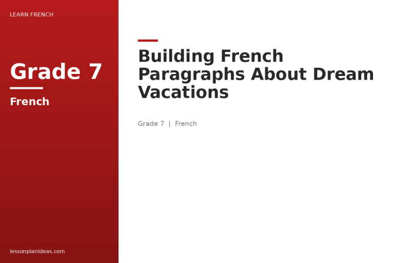 Building French Paragraphs About Dream Vacations