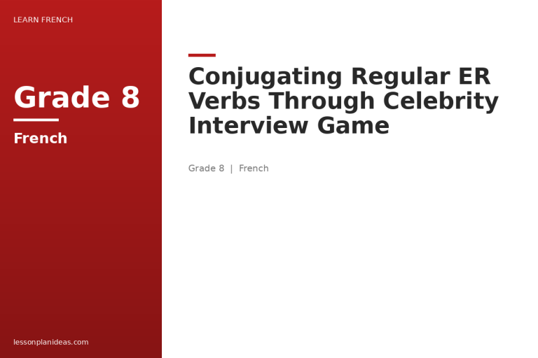 Conjugating Regular ER Verbs Through Celebrity Interview Game