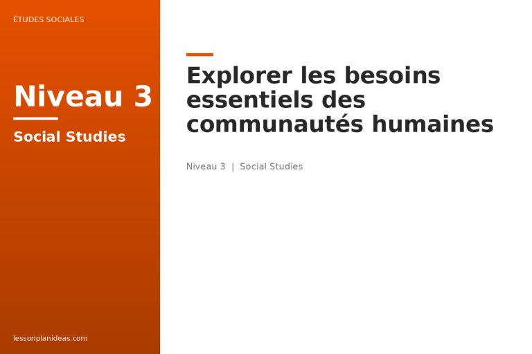Explorer les besoins essentiels des communautés humaines