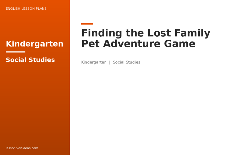 Finding the Lost Family Pet Adventure Game