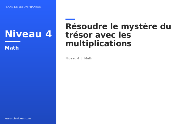 Résoudre le mystère du trésor avec les multiplications