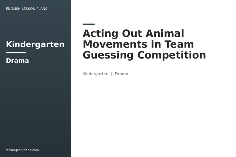 Acting Out Animal Movements in Team Guessing Competition