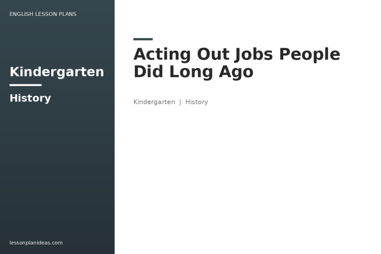 Acting Out Jobs People Did Long Ago