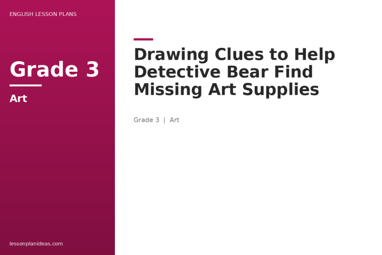 Drawing Clues to Help Detective Bear Find Missing Art Supplies