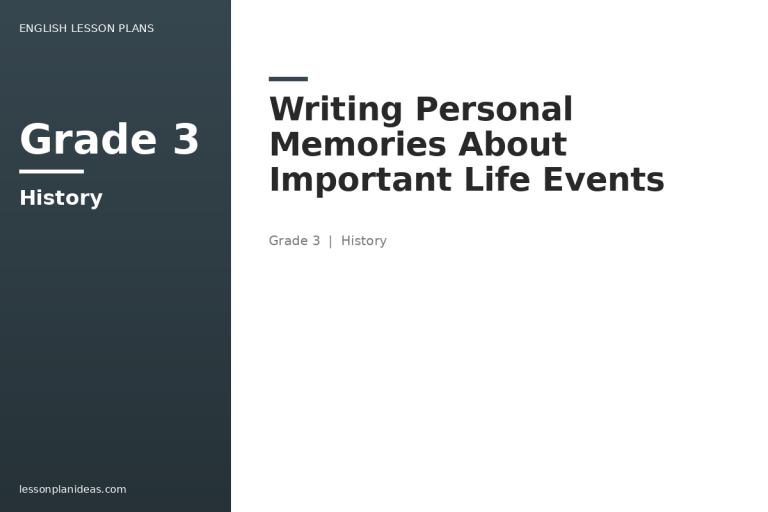 Writing Personal Memories About Important Life Events