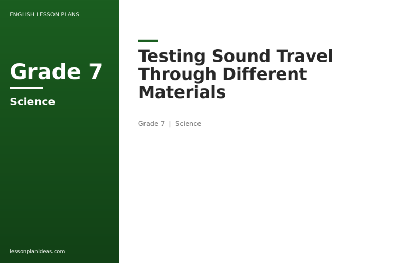 Testing Sound Travel Through Different Materials