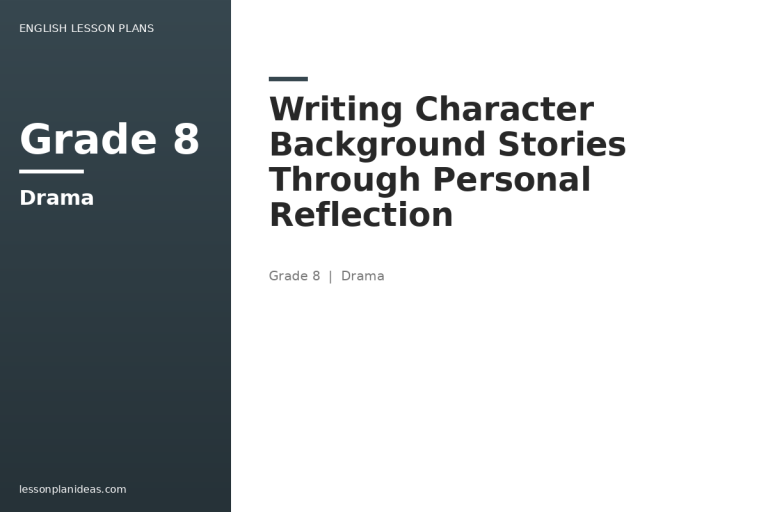 Writing Character Background Stories Through Personal Reflection