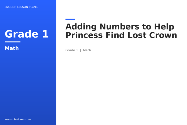 Adding Numbers to Help Princess Find Lost Crown
