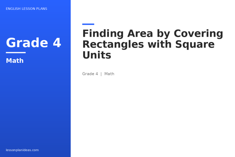 Finding Area by Covering Rectangles with Square Units