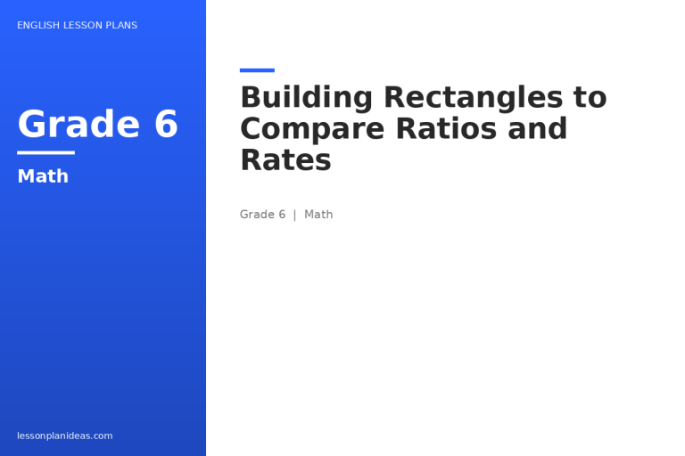 Building Rectangles to Compare Ratios and Rates