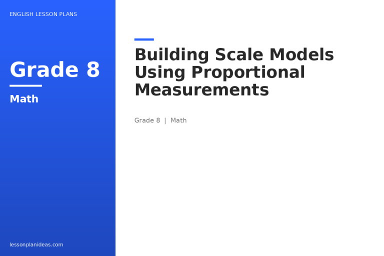 Building Scale Models Using Proportional Measurements