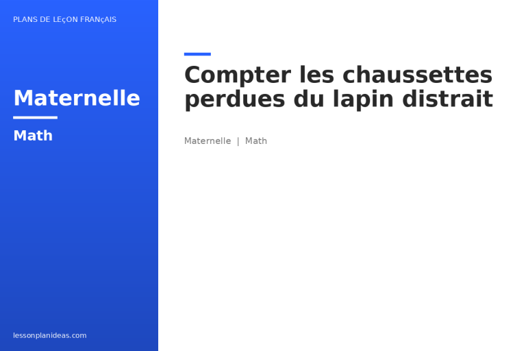 Compter les chaussettes perdues du lapin distrait