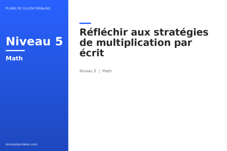 Réfléchir aux stratégies de multiplication par écrit