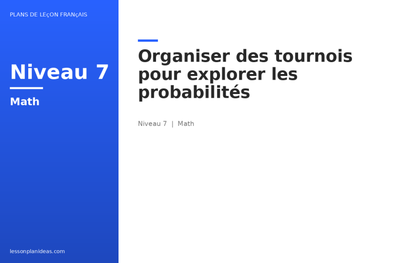 Organiser des tournois pour explorer les probabilités