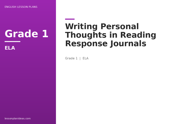 Writing Personal Thoughts in Reading Response Journals