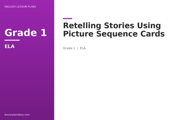 Retelling Stories Using Picture Sequence Cards