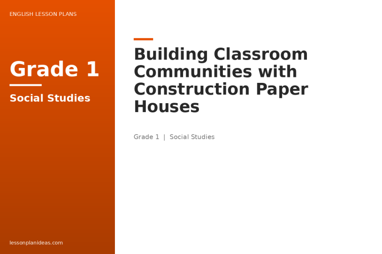 Building Classroom Communities with Construction Paper Houses