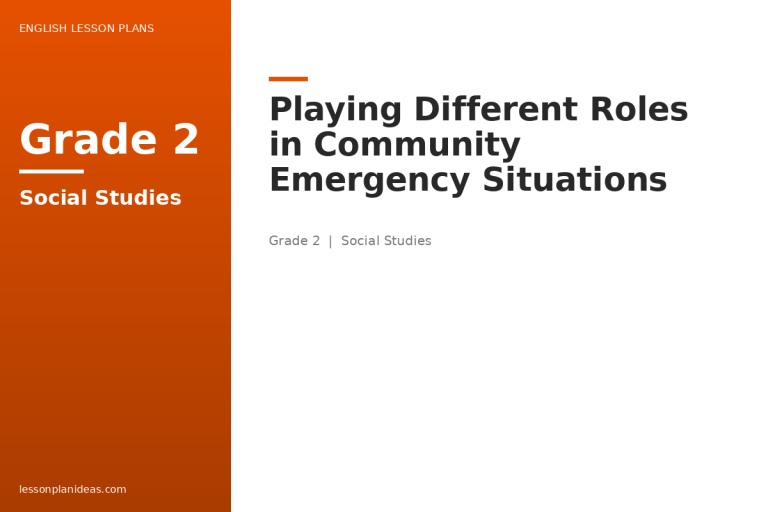 Playing Different Roles in Community Emergency Situations