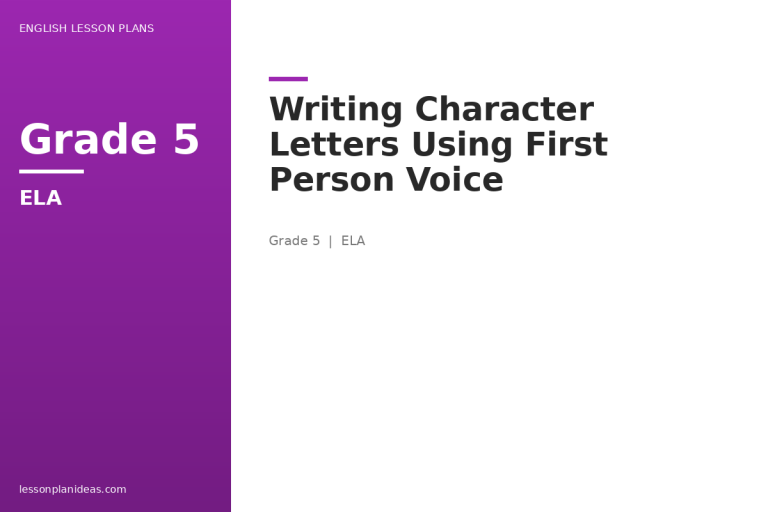 Writing Character Letters Using First Person Voice