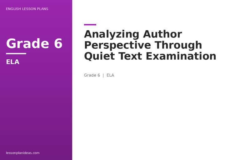 Analyzing Author Perspective Through Quiet Text Examination