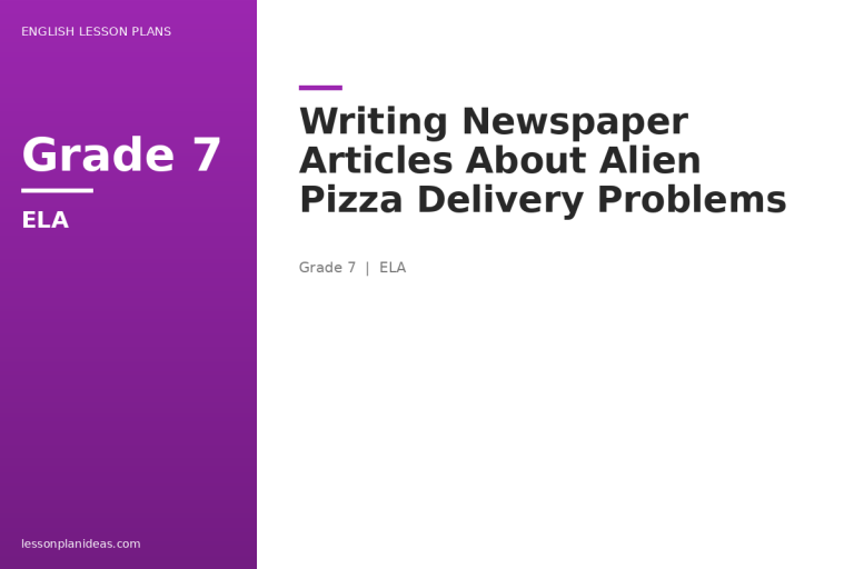 Writing Newspaper Articles About Alien Pizza Delivery Problems
