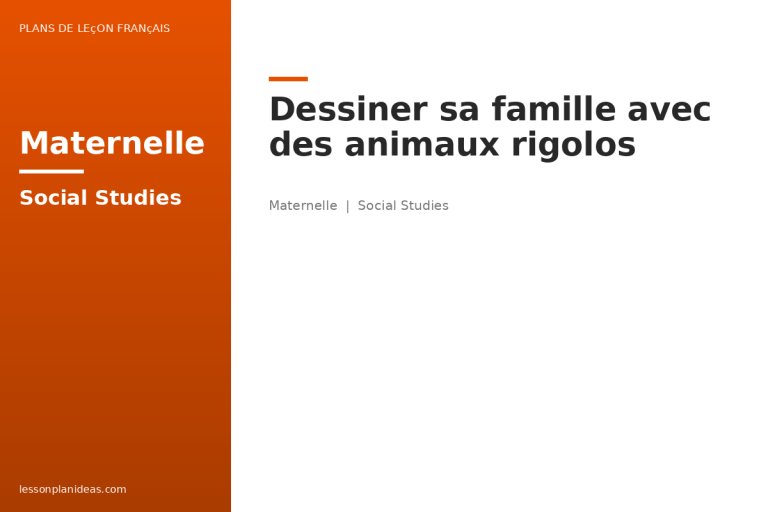 Dessiner sa famille avec des animaux rigolos