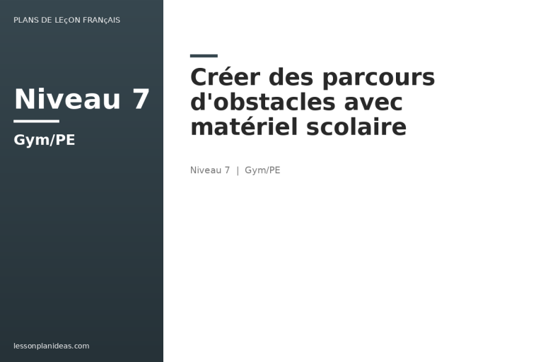 Créer des parcours d’obstacles avec matériel scolaire