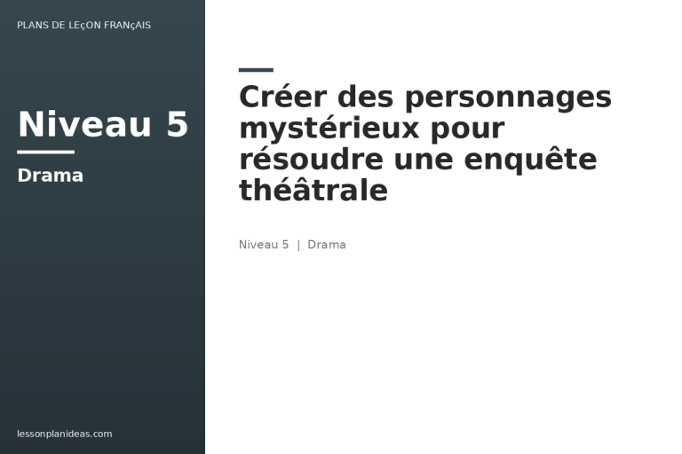 Créer des personnages mystérieux pour résoudre une enquête théâtrale