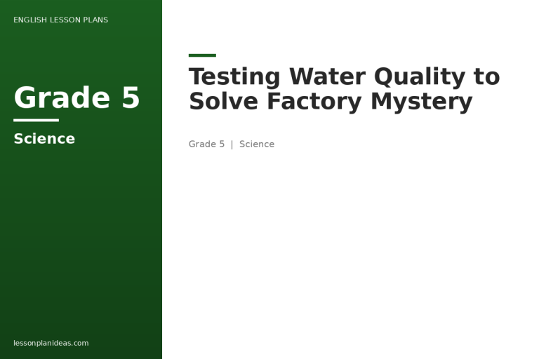 Testing Water Quality to Solve Factory Mystery