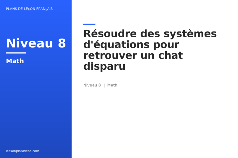 Résoudre des systèmes d’équations pour retrouver un chat disparu