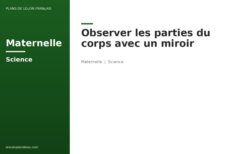 Observer les parties du corps avec un miroir