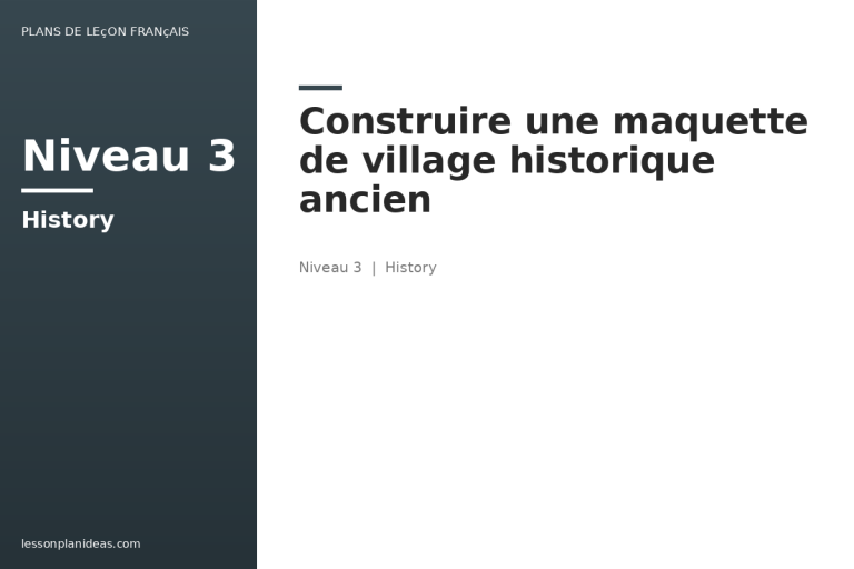 Construire une maquette de village historique ancien