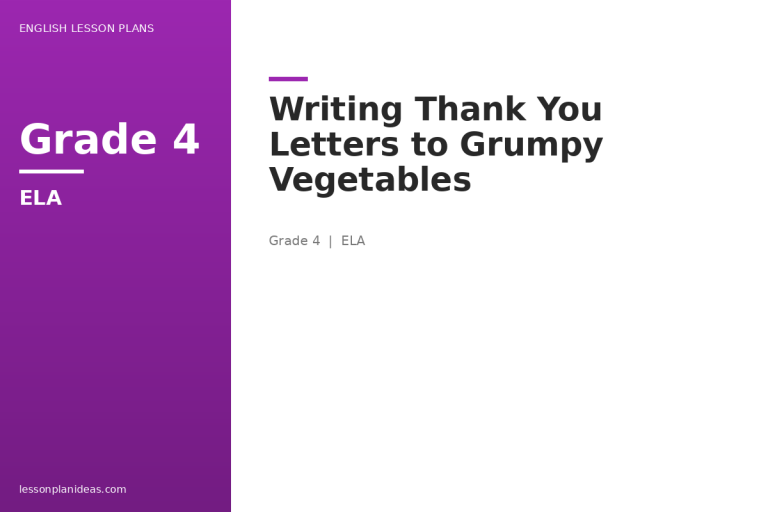 Writing Thank You Letters to Grumpy Vegetables