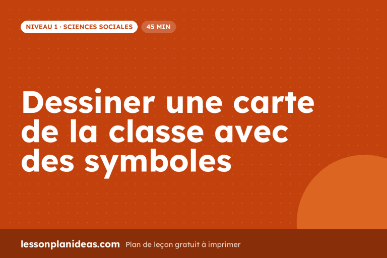 Dessiner une carte de la classe avec des symboles – plan de leçon, Sciences sociales, Niveau 1