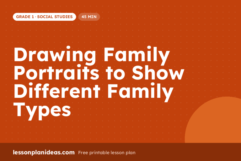 Drawing Family Portraits to Show Different Family Types – Grade 1 Social Studies lesson plan