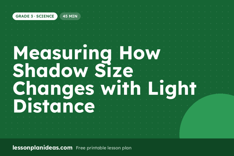 Measuring How Shadow Size Changes with Light Distance – Grade 3 Science lesson plan