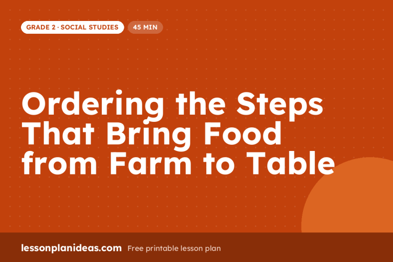 Ordering the Steps That Bring Food from Farm to Table – Grade 2 Social Studies lesson plan